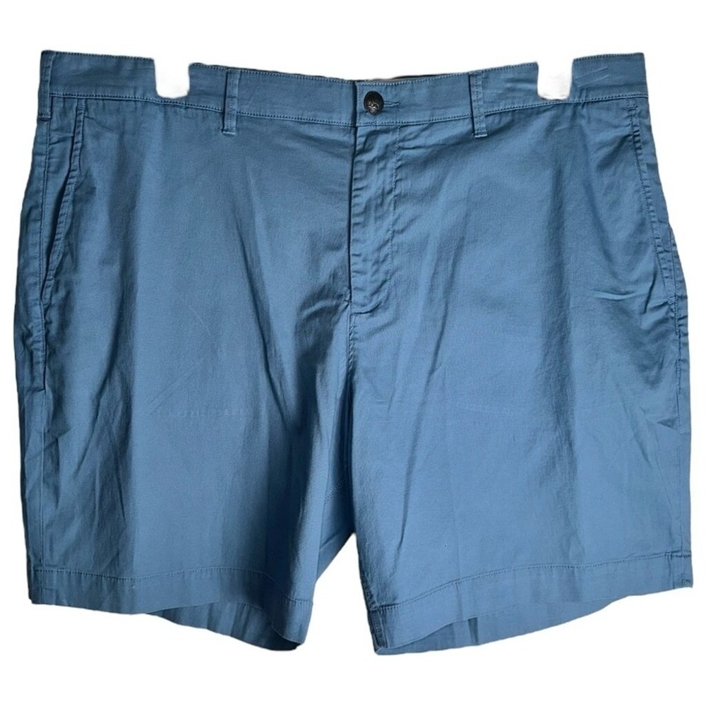 Faherty 40 Waist Island Life Organic Cotton Blend Blue Shorts 8" Inseam